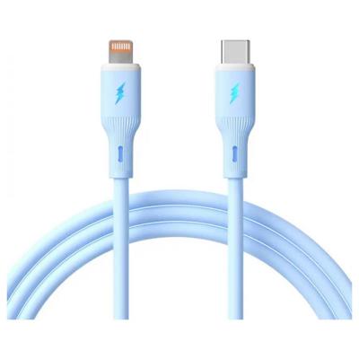 Akyga AK-USB-72 USB-kabel USB-C stekker, Apple Lightning stekker 1 m Blauw