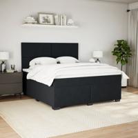 Boxspring met matras fluweel zwart 200x200 cm - thumbnail