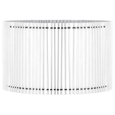 Papieren Gevouwen Lampenkap - Cilindrisch - White - ø40 x 20 cm - E27 fitting - Voor Staande Lamp - Ontworpen voor woonkamer en eetkamer