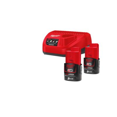 Milwaukee M12 NRG-302 Accu Starterset 12V 2x 3.0Ah - 4933451902