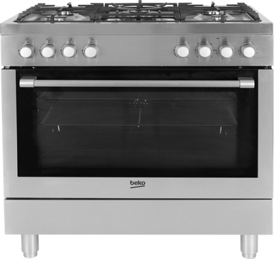 Beko GM15120DXPR NL Gasfornuis Zilver Beko GM15120DXPR NL Gasfornuis Zilver