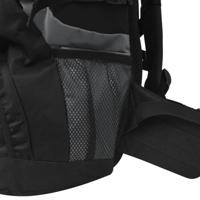 VidaXL Rugzak hiking xxl 75 l zwart en grijs - thumbnail