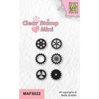 Nellie's Choice • mini clear stempels cogwheels - thumbnail