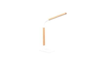 Trio Flexibele tafellampNorris wit met hout - 545210131