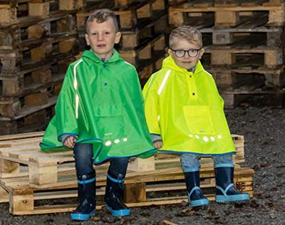 Playshoes regenponcho met tas Groen-XL