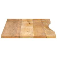 Bureaublad met ronding 120x50x2,5 cm massief ruw mangohout - thumbnail