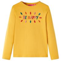 VidaXL Kindershirt met lange mouwen 104 donkerokerkleurig - thumbnail
