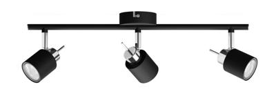Philips Zwarte plafondspotMeranti 3x GU10 - 46541100