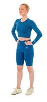 Xtreme Sportswear Dames Sportset - Korte Sportlegging + Sport Croptop - Blauw-M - thumbnail