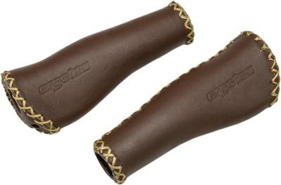 Ergotec Monaco set handvatten leder 2x 135mm bruin