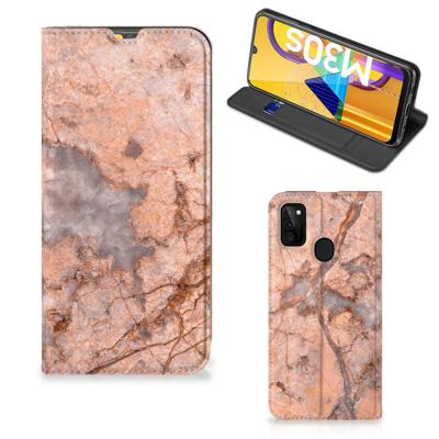 Samsung Galaxy M30s | M21 | Standcase | Marmer Oranje