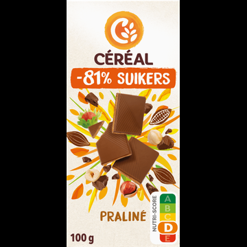 Cereal Minder Suikers Melkchocolade Praline 100 g bij Jumbo Cereal Minder Suikers Melkchocolade Praline 100 g bij Jumbo