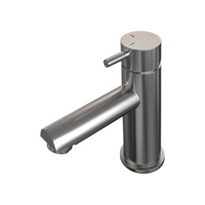 Lage opbouw wastafelmengkraan model B, RVS geborsteld PVD afwerking