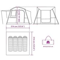 VidaXL Autotent 4-persoons waterdicht blauw - thumbnail