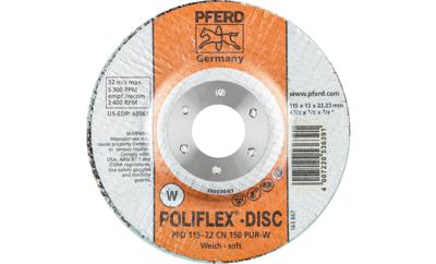 PFERD TOOLS 41130015 Schuurschijf Diameter 115 mm Boordiameter 22.23 mm Aluminium, RVS, Staal, Koper, Messing, Gegoten staal, Zink 5 stuk(s)