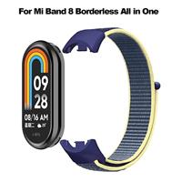 Sport loop nylon bandje - Donkerblauw gemêleerd - Xiaomi Smart Band 8 / 9 / 10 - thumbnail