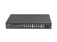 Lanberg Switch rack 19" POE+ 16x 100MB /2X COMBO GIGABIT ETHERNET 250W - thumbnail