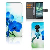 Nokia 7.2 | Nokia 6.2 Hoesje Orchidee Blauw - Cadeau voor je Moeder - thumbnail