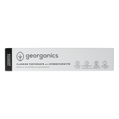 Georganics Fluor toothpaste charcoal tube 75 Milliliter