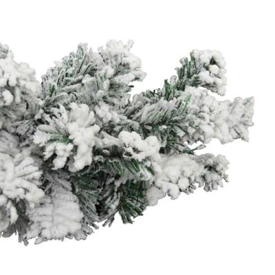VidaXL Kerstslinger met sneeuw 5 m pvc groen - thumbnail