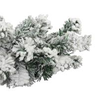 VidaXL Kerstslinger met sneeuw 5 m pvc groen - thumbnail