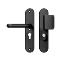 AXA AXA Oval Plus veiligheidsbeslag voordeur D-knop/U kruk PC55 met kerntrekbeveiliging SKG3 - aluminium/zwart - thumbnail