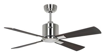 CasaFan ECO NEO III 103 BN-NB/KI WiFi Flügel Nussbaum/Kirsche Plafondventilator 16 W (Ø x h) 103 cm x 360 mm Chroom (geborsteld) Met afstandsbediening, Timer,