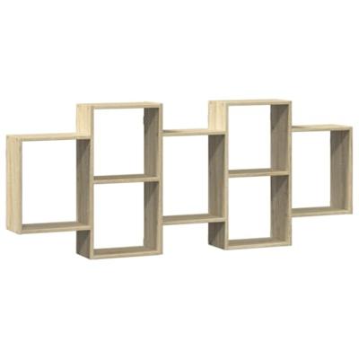 Wandschap 159x18x65 cm bewerkt hout sonoma eikenkleurig