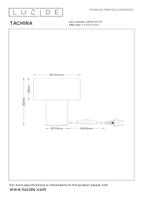 Lucide TACHINA - Tafellamp - 1xE14 - Naturel - thumbnail