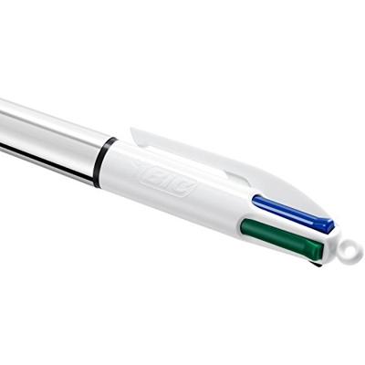 Pen Bic Shine Silver Wit Zilverkleurig (12 Onderdelen) - thumbnail