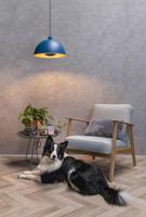 Lucide SIEMON - Hanglamp - Ø 40 cm - 1xE27 - Blauw - thumbnail