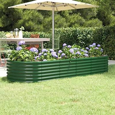 VidaXL Plantenbak 224x80x36 cm gegalvaniseerd staal groen