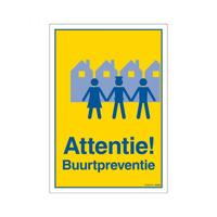 Bord Attentie buurtpreventie - 230x330 mm. - thumbnail