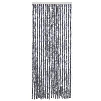 VidaXL Vliegengordijn 56x185 cm chenille zilverkleurig