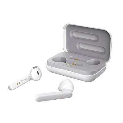 Trust Mobile Primo Touch Draadloze Bluetooth Oordopjes Wireless Earphones, 10 Uur Speeltijd in Totaal, Ingebouwde Microfoon, TWS, voor PC, Laptop, Smartphone, Tablet - Wit
