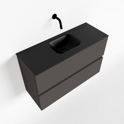 MONDIAZ ADA 80cm toiletmeubel dark grey. LEX wastafel urban midden zonder kraangat MONDIAZ ADA 80cm toiletmeubel dark grey. LEX wastafel urban midden zonder kraangat