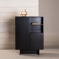 Nohr Opbergkast 'Jadira' 110 x 80cm, kleur Zwart - thumbnail