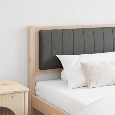 Gestoffeerd hoofdbord Bruin 200 cm Massief pijnhout en stof