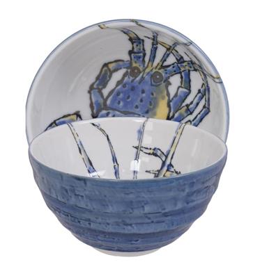Porseleinen noedelkom met kreeftontwerp - Tokyo Design Studio - 950ml - 16 x 8.5 cm