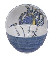 Porseleinen noedelkom met kreeftontwerp - Tokyo Design Studio - 950ml - 16 x 8.5 cm - thumbnail