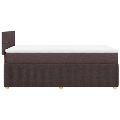 Boxspring met matras stof donkerbruin 200x200 cm