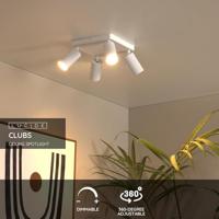 Lucide CLUBS - Plafondspot - 4xGU10 - Wit - thumbnail