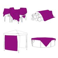 Plantenafdekking met zeilringen 3x6 m PVC - thumbnail