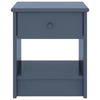 Nachtkastje 35x30x40 cm massief grenenhout lichtgrijs