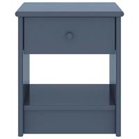 Nachtkastje 35x30x40 cm massief grenenhout lichtgrijs - thumbnail