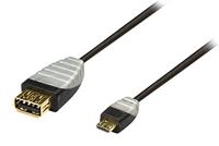 Bandridge BBM60515B02 USB 2.0-OTG-kabel (USB-stekker, 0,2 m) zwart - thumbnail