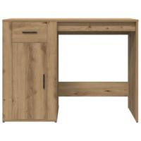 Bureau 100x49x75 cm bewerkt hout artisanaal eikenkleur - thumbnail