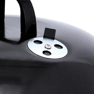 Kolenbarbecue met wielen Aktive Geëmailleerd metaal 46 x 89 x 46 cm Zwart