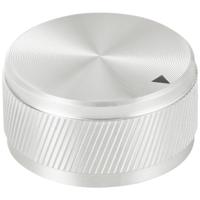 TRU COMPONENTS TC-11613824 Draaiknop Met knopmarkering Zilver (Ø x h) 34 mm x 17 mm Aluminium 1 stuk(s) - thumbnail