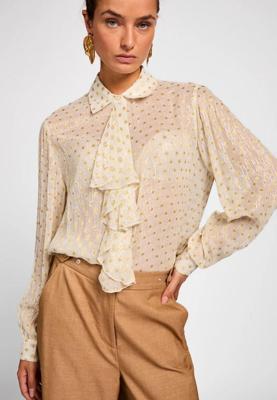 Aaiko Yalise Dot Tba Blouse 114300 Les Blancs